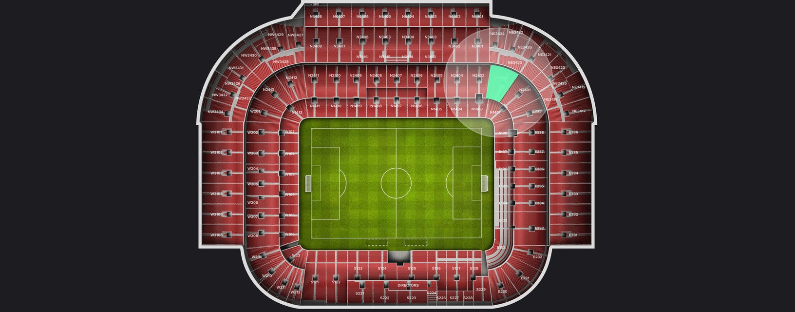 Seat view from Longside Lower