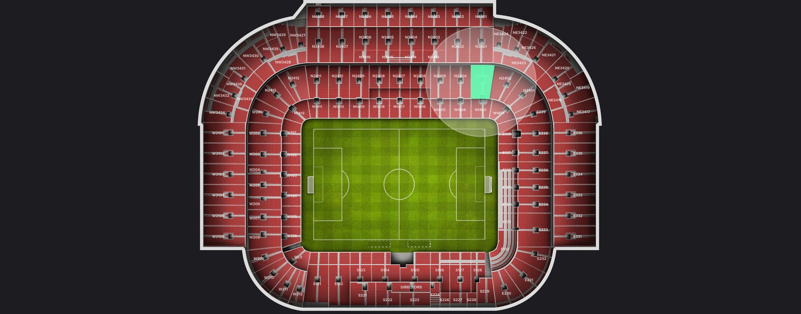 Seat view from Longside Lower