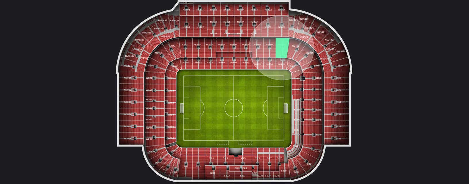 Seat view from Longside Lower