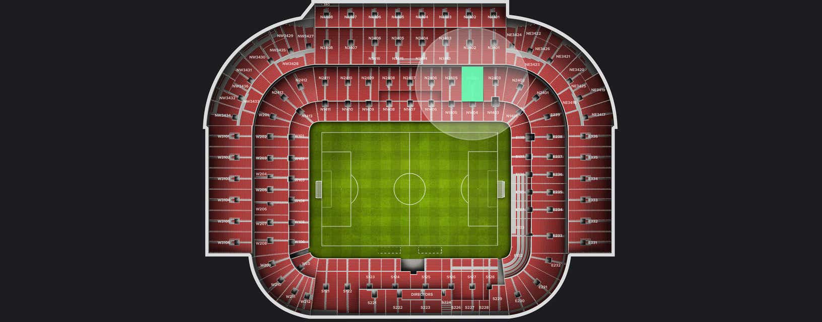 Seat view from Longside Lower