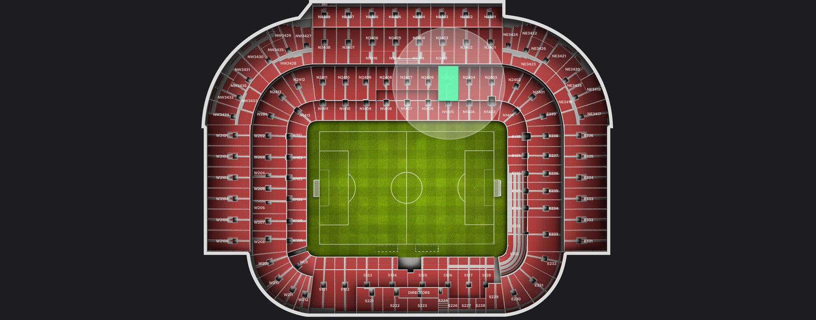 Seat view from Longside Lower