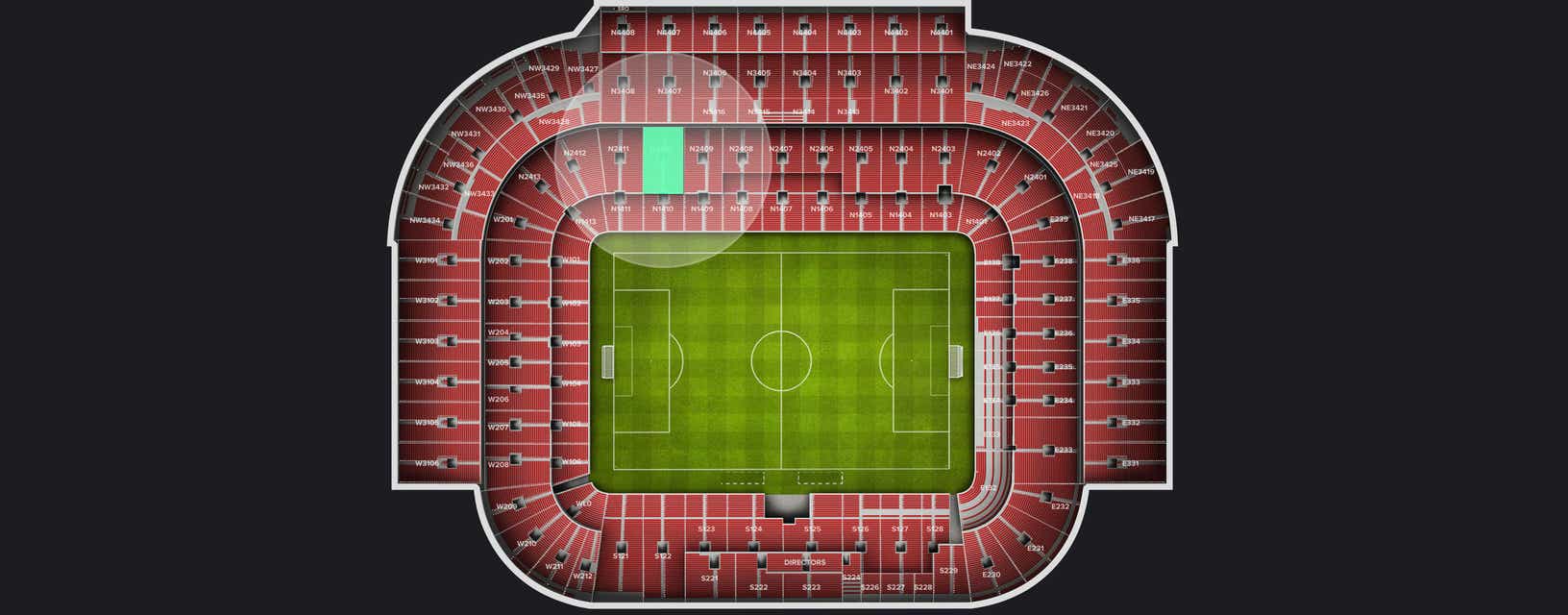 Seat view from Longside Lower