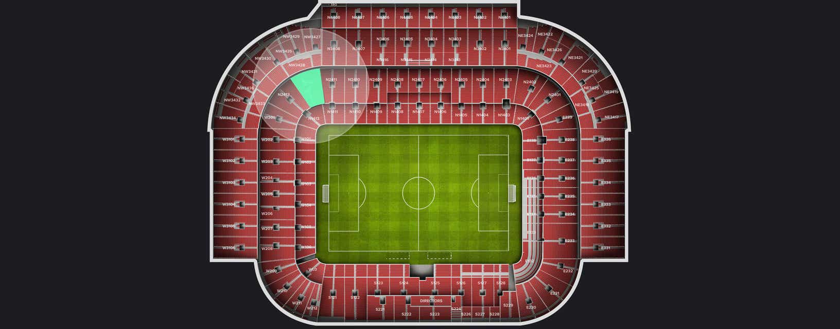 Seat view from Longside Lower
