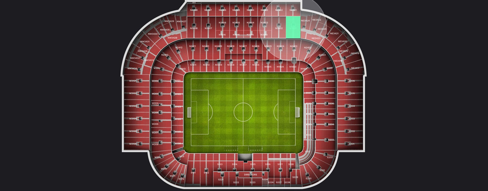Seat view from Longside Upper