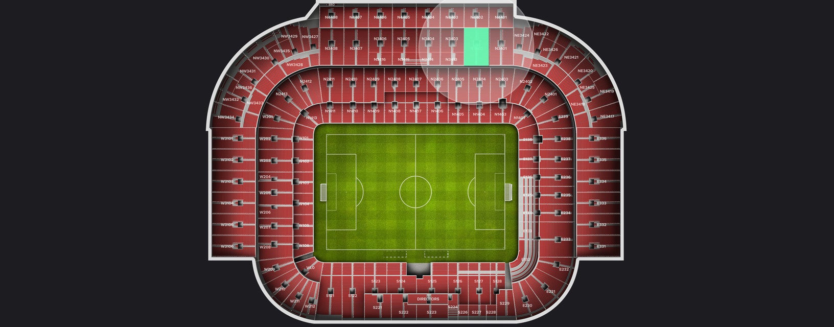 Seat view from Longside Upper