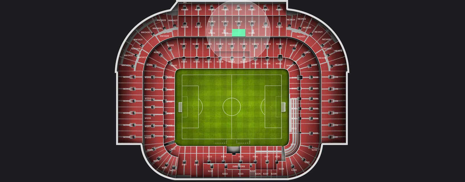 Seat view from Longside Upper
