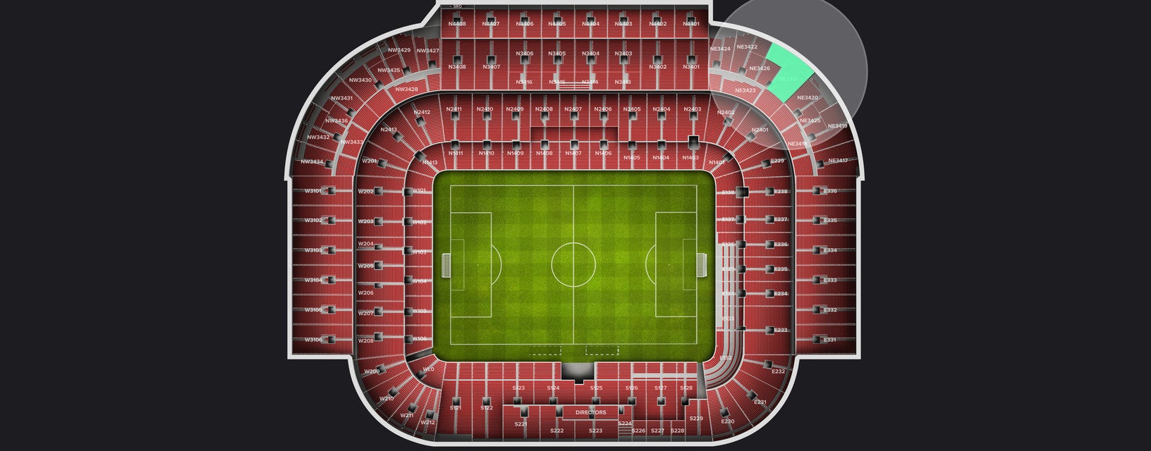 Seat view from Longside Upper