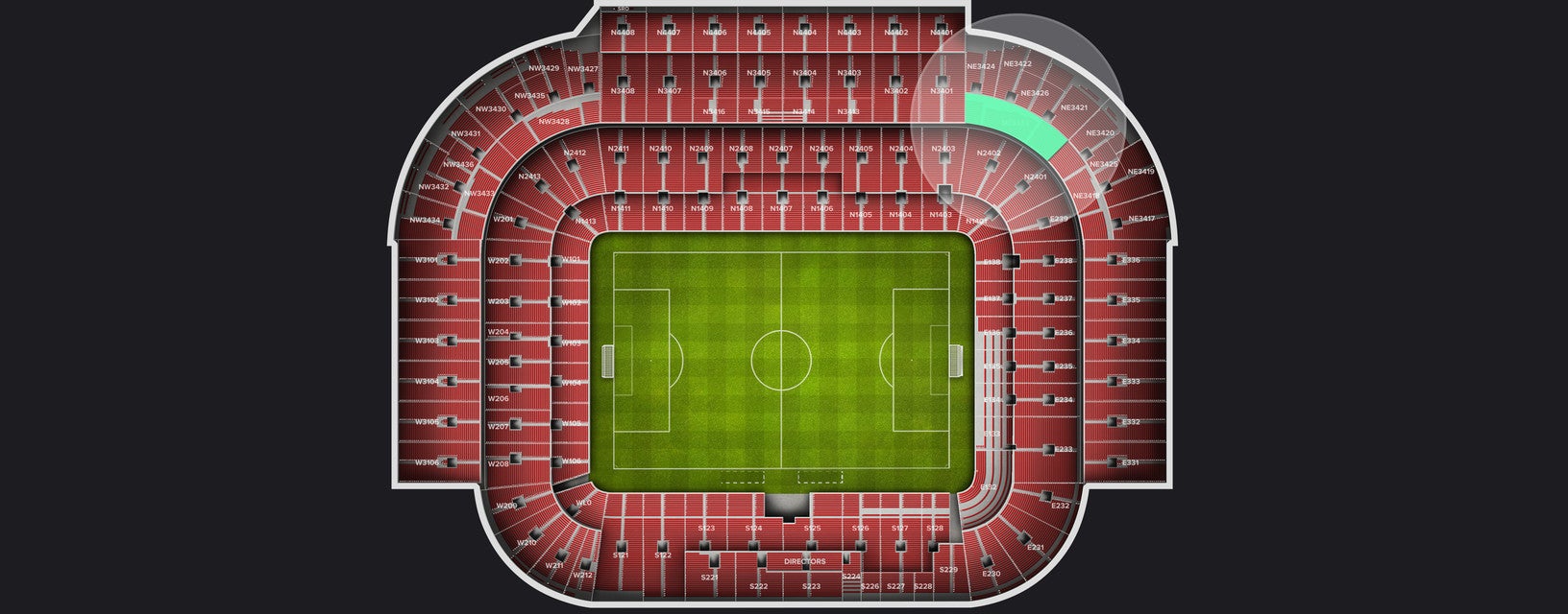 Seat view from Longside Upper