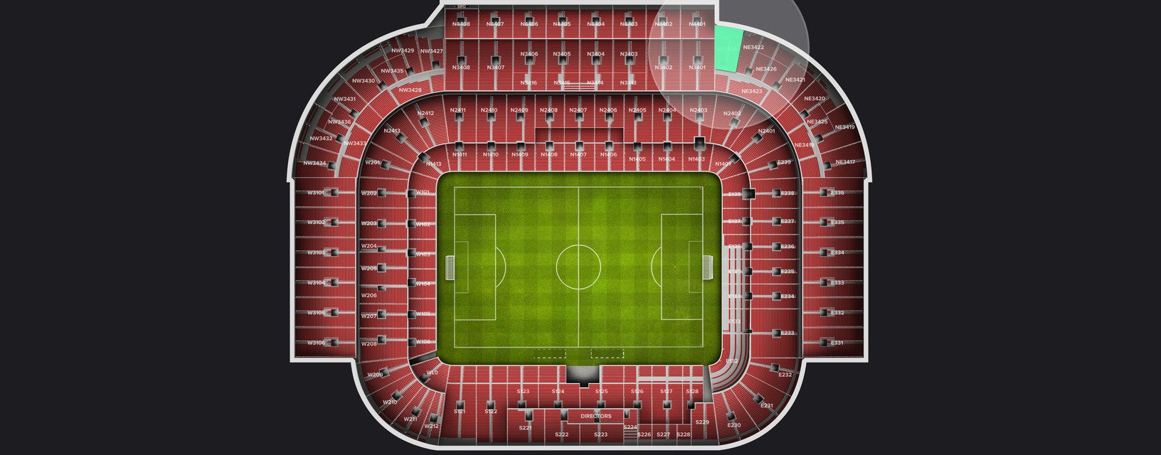 Seat view from Longside Upper