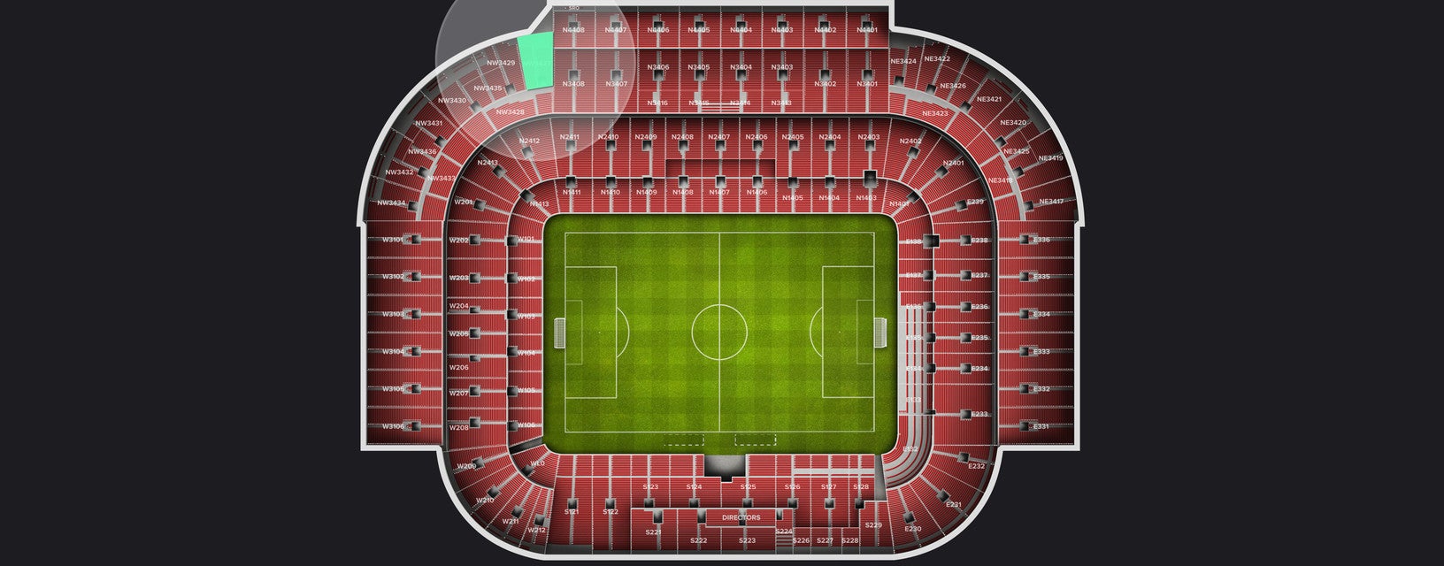 Seat view from Longside Upper