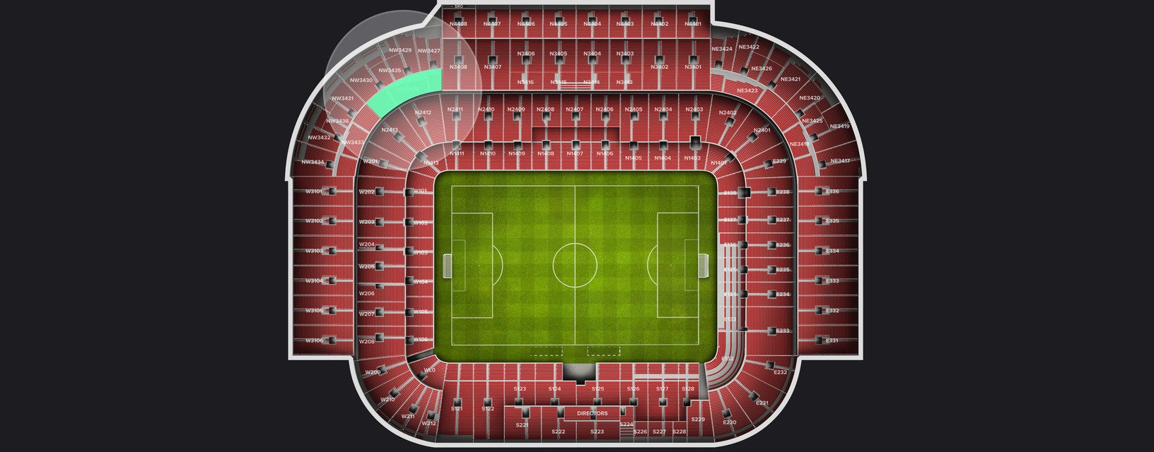 Seat view from Longside Upper