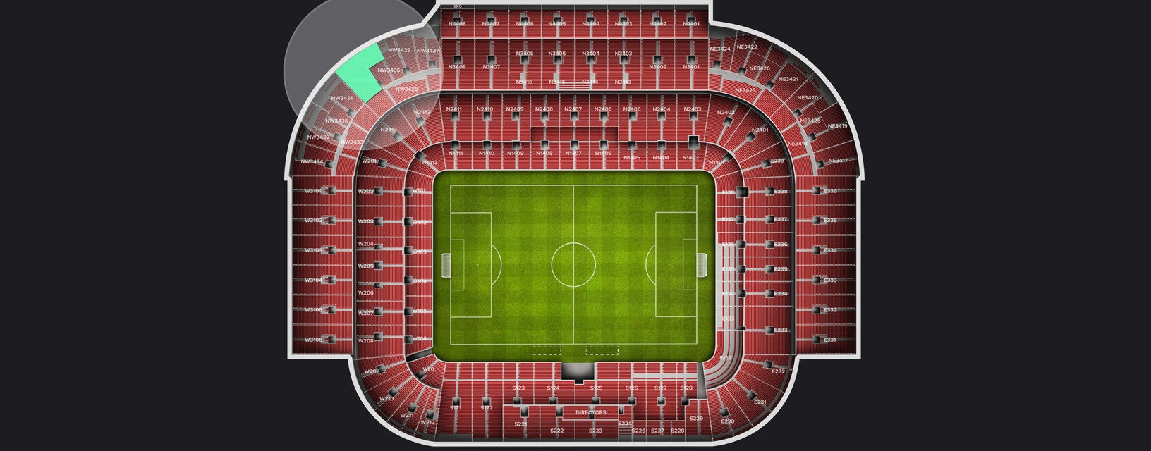 Seat view from Longside Upper