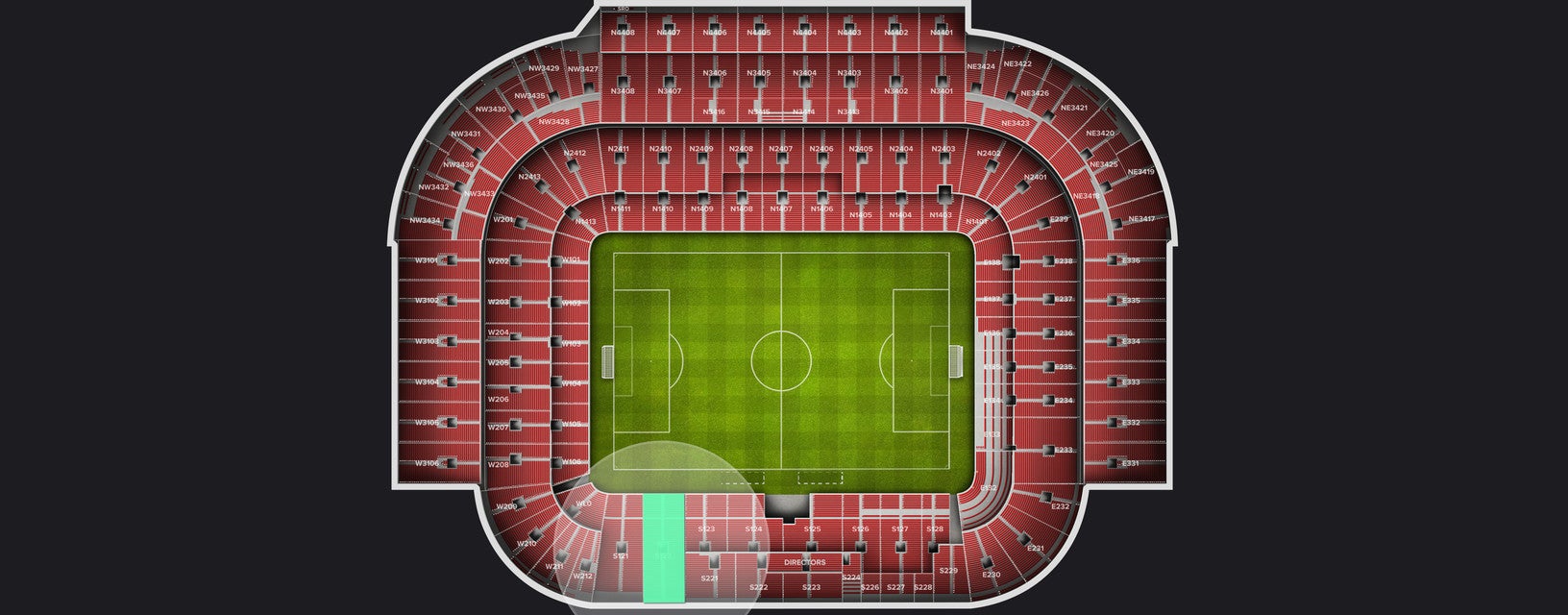 Seat view from Longside Lower