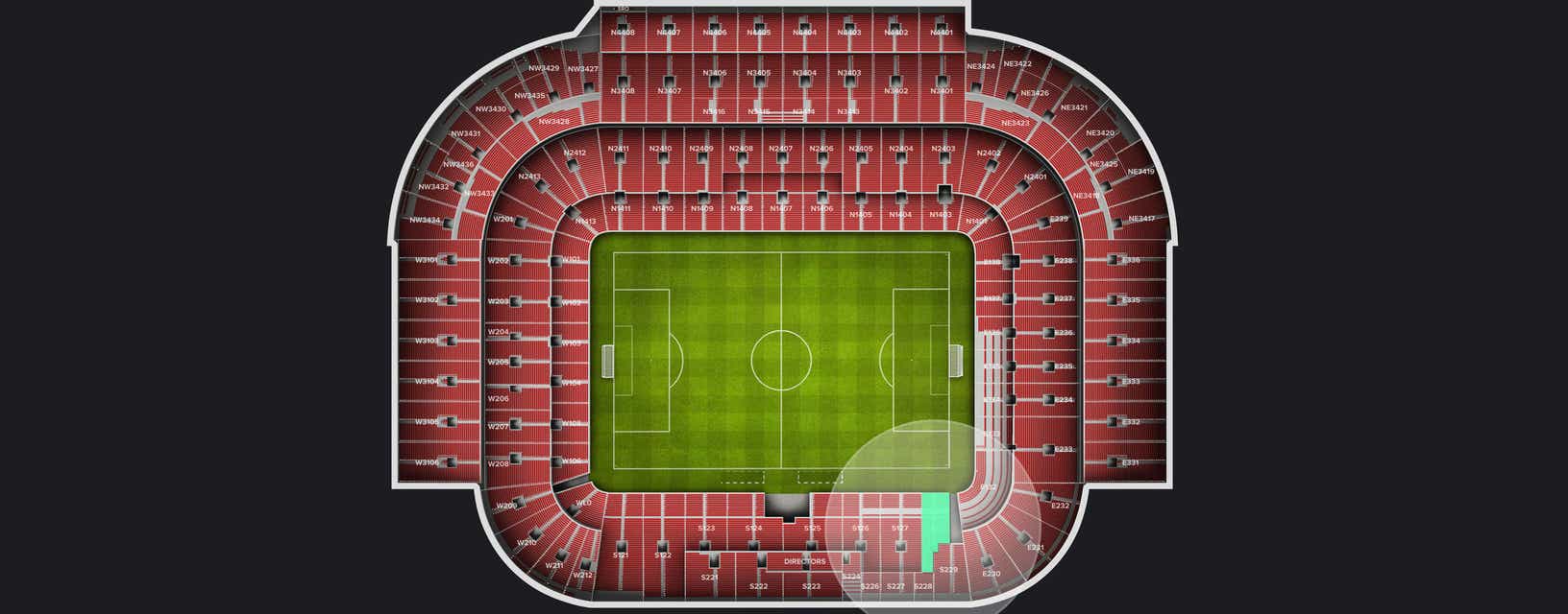 Seat view from Longside Lower