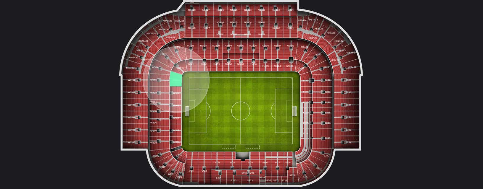 Seat view from Shortside Lower
