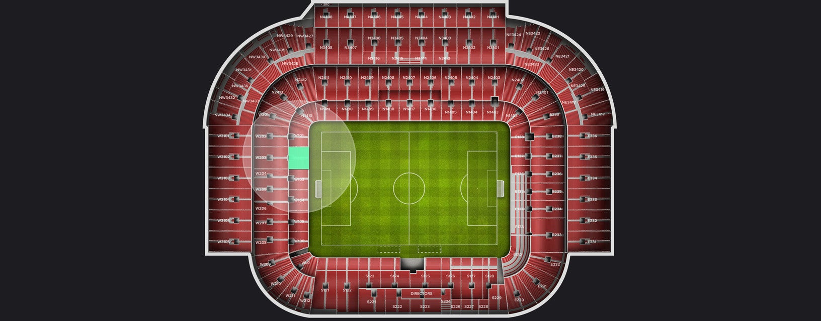 Seat view from Shortside Lower