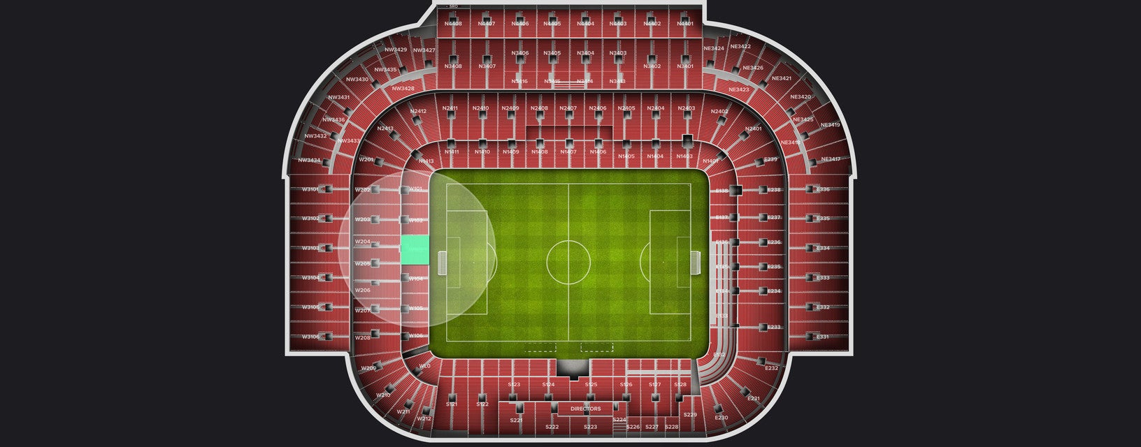 Seat view from Shortside Lower