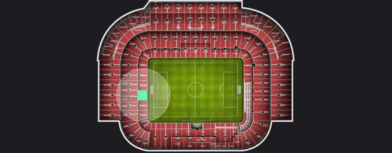 Seat view from Shortside Lower