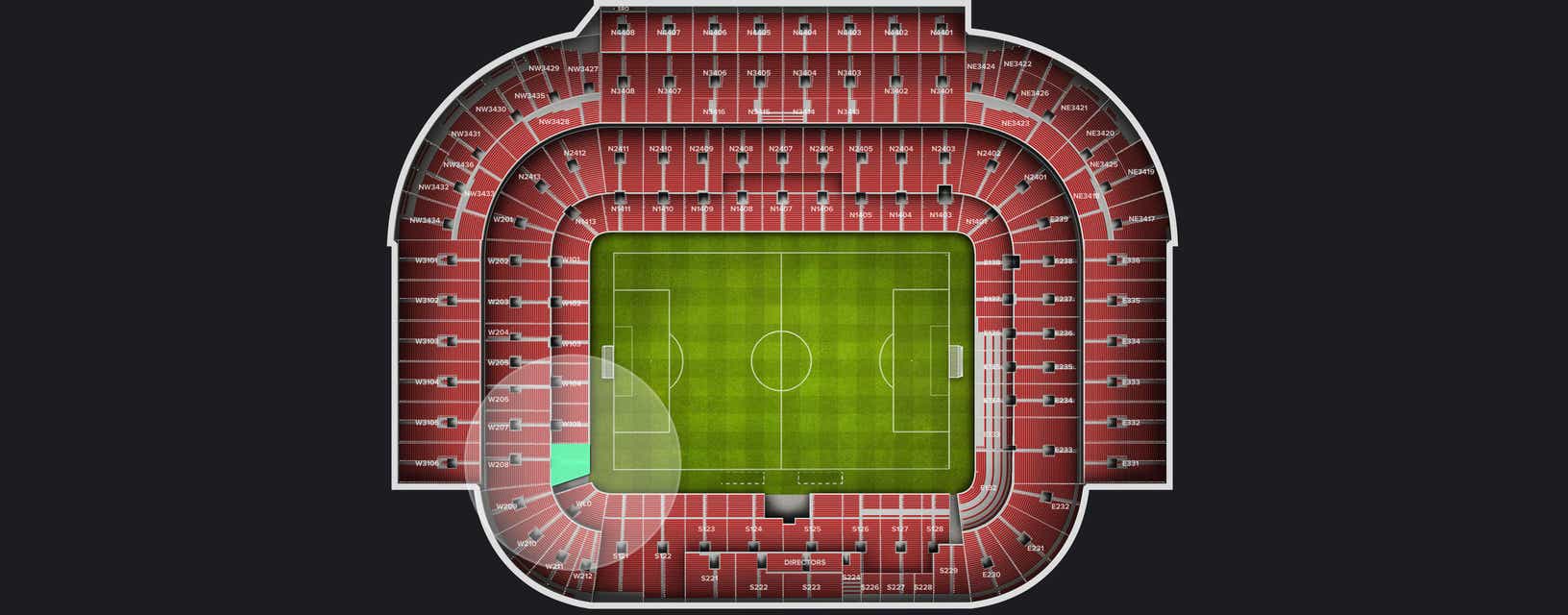 Seat view from Shortside Lower