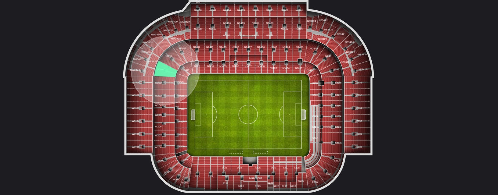 Seat view from Shortside Lower