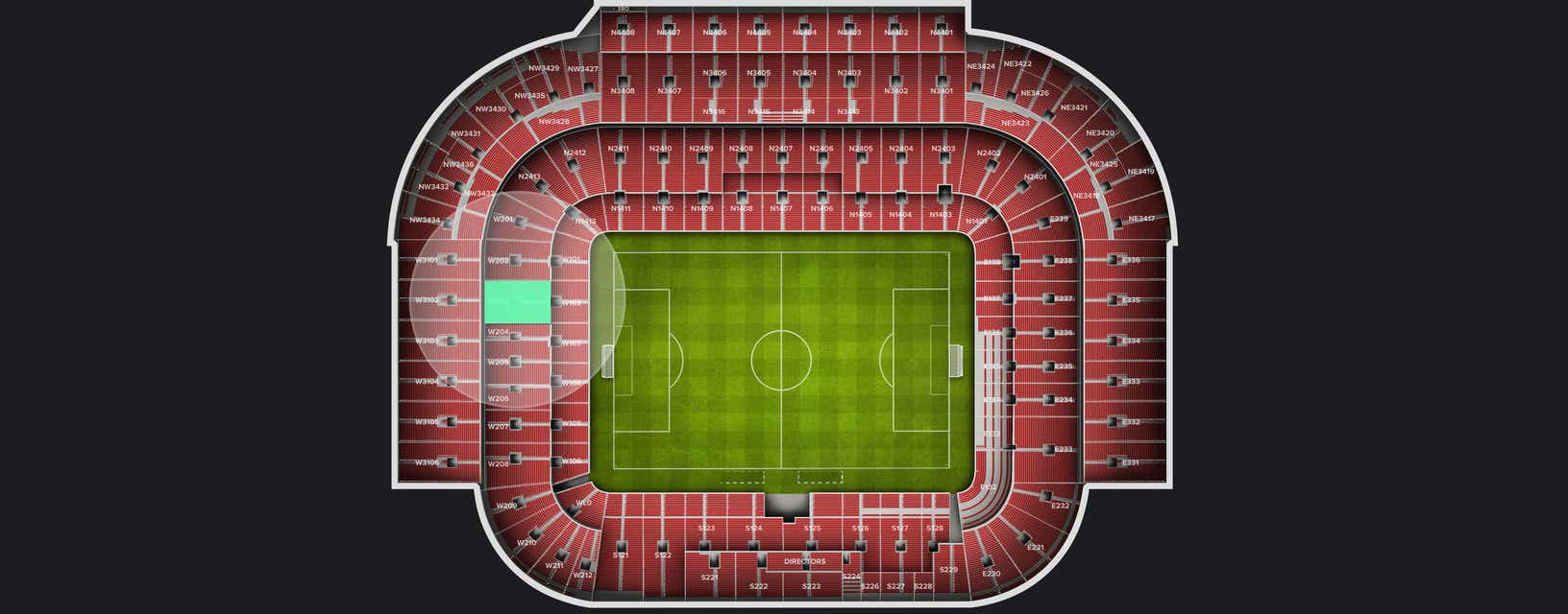 Seat view from Shortside Lower