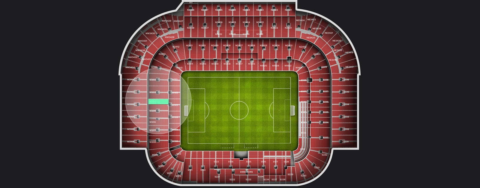 Seat view from Shortside Lower