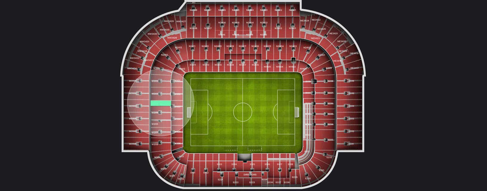 Seat view from Shortside Lower