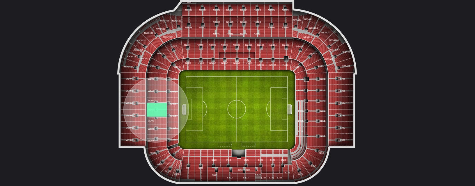 Seat view from Shortside Lower