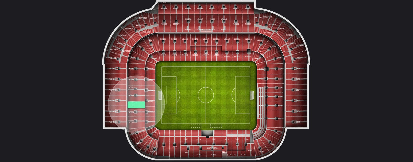 Seat view from Shortside Lower