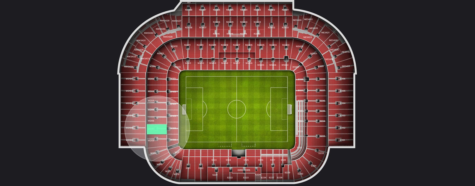 Seat view from Shortside Lower