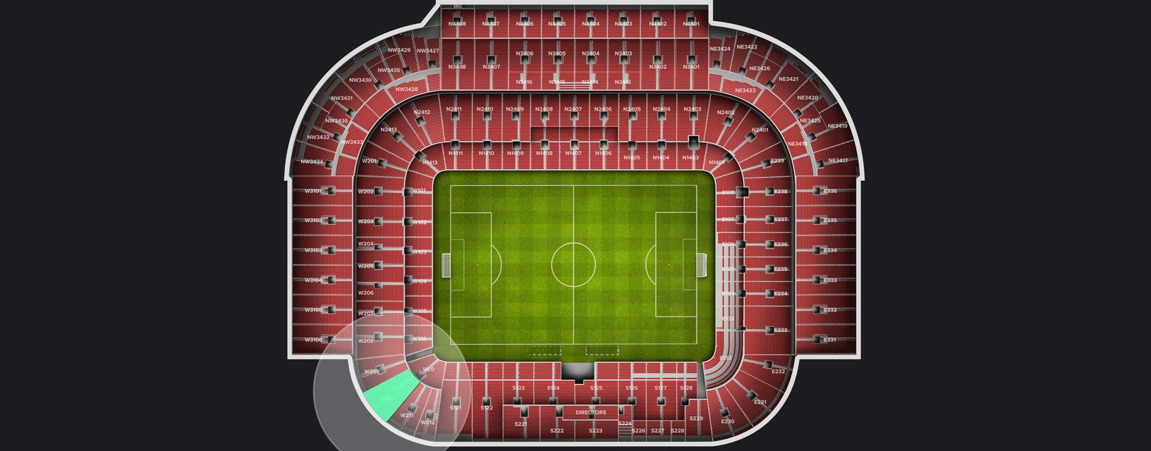 Seat view from Shortside Lower