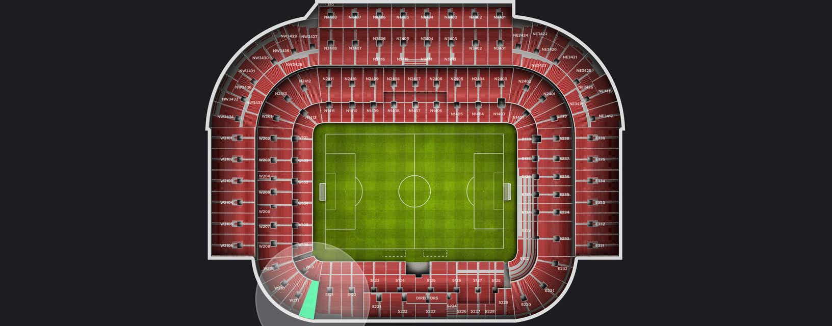 Seat view from Longside Lower
