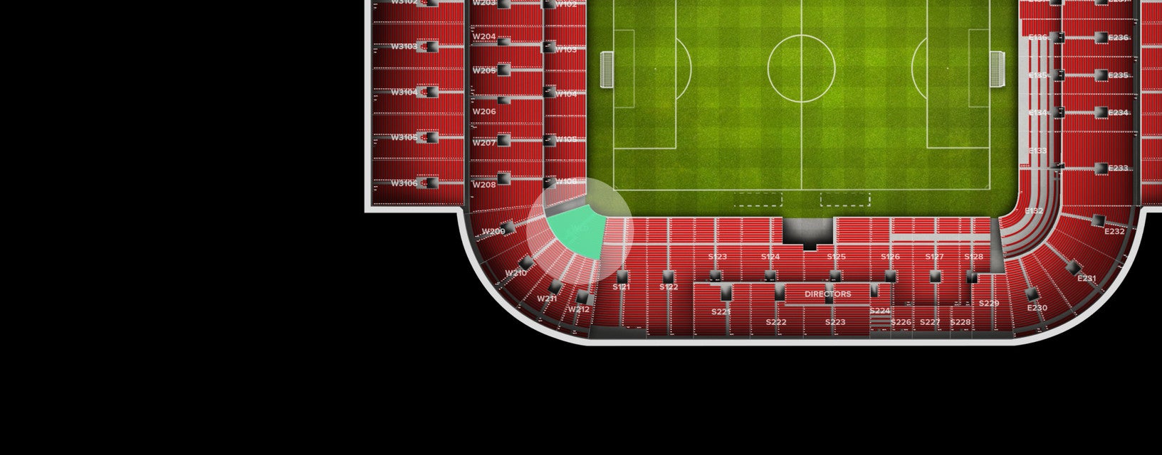 Seat view from Shortside Lower
