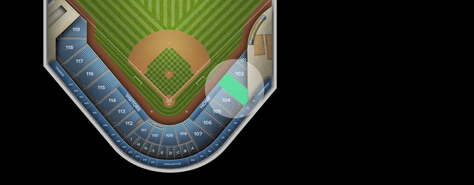 Seat view from Reserved
