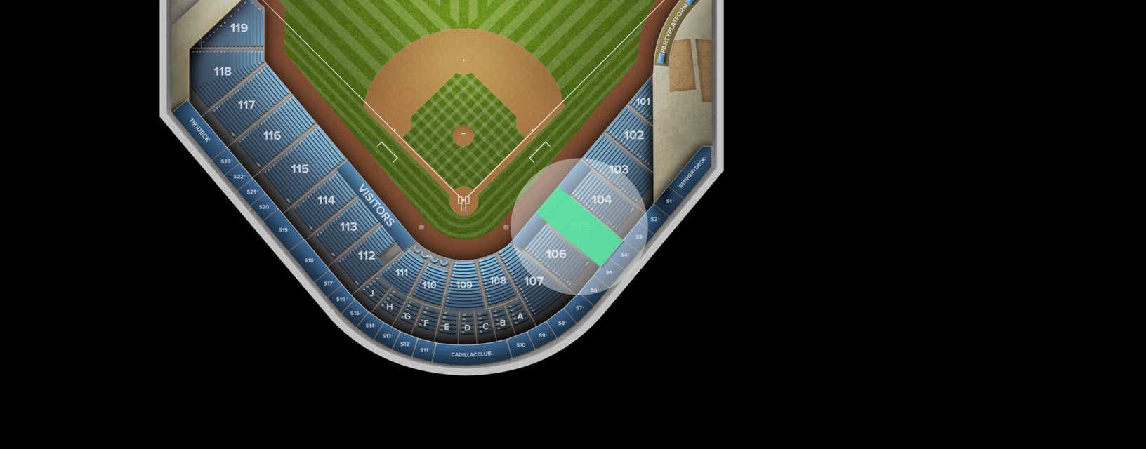 Seat view from Premium
