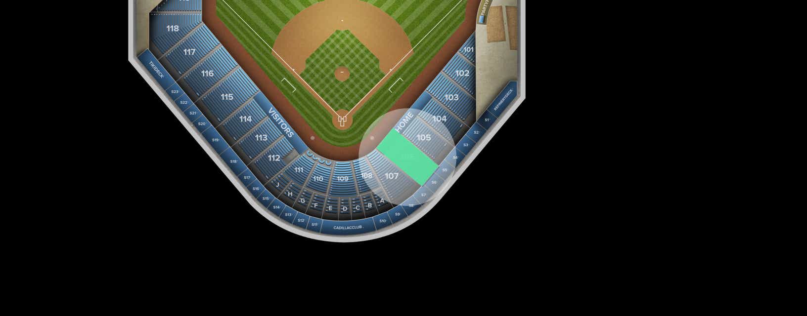 Seat view from Premium