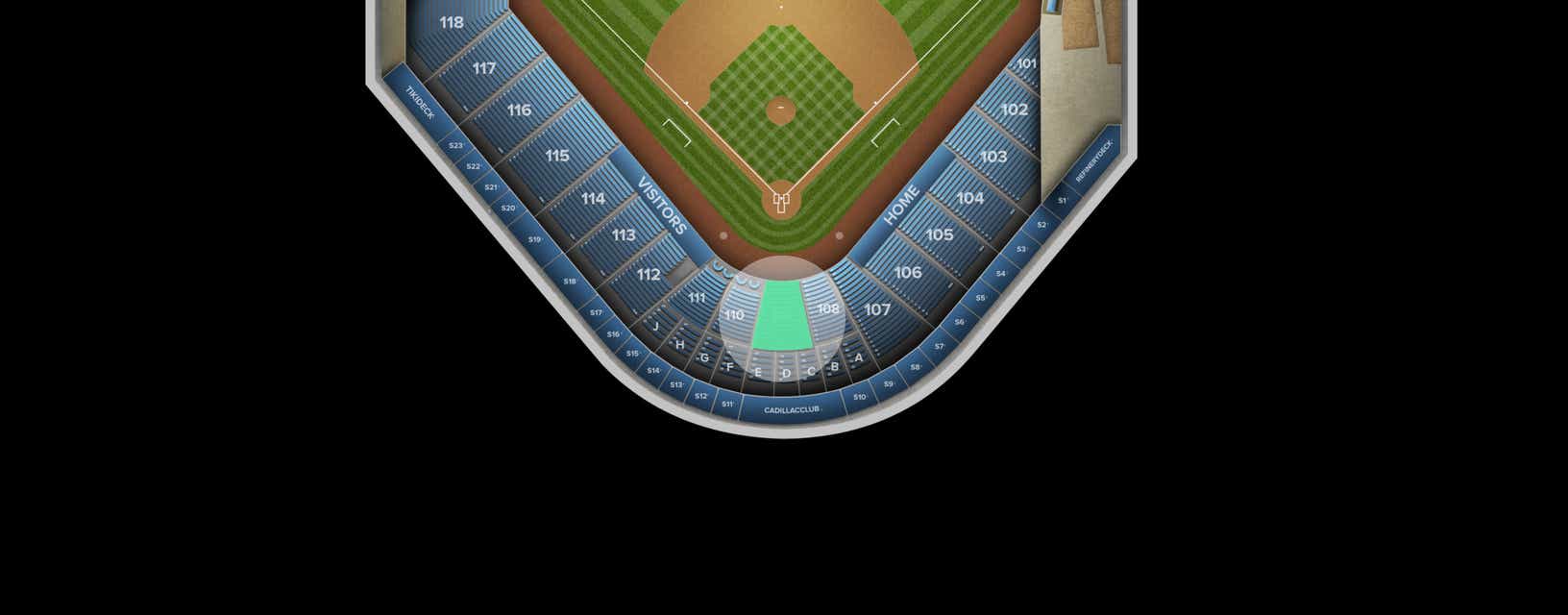 Seat view from Premium
