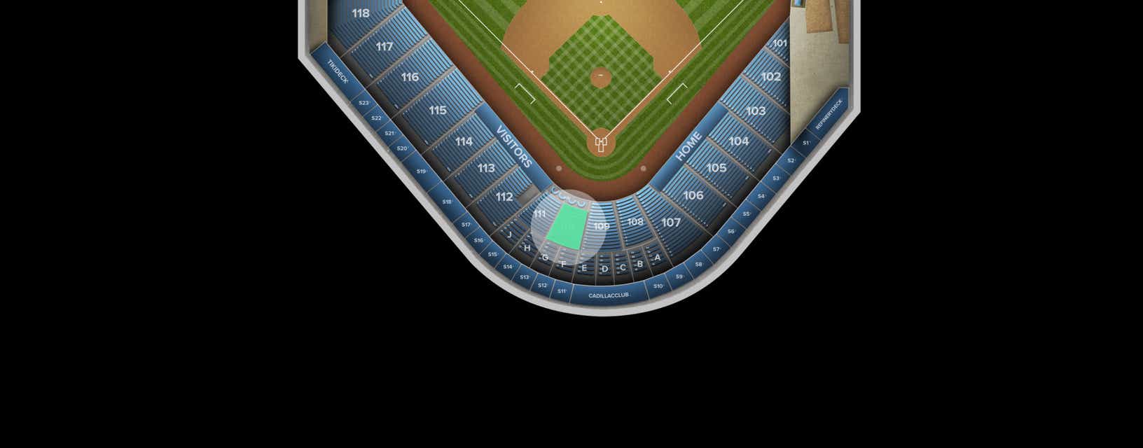 Seat view from Premium