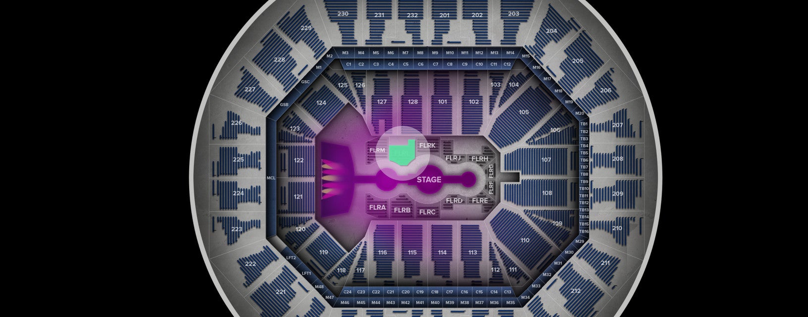 Seat view from FLRL