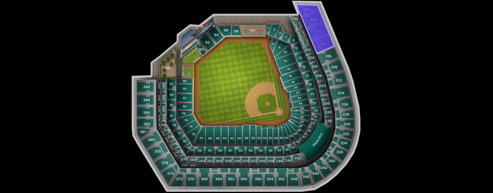 Seat view from Upper Box RF