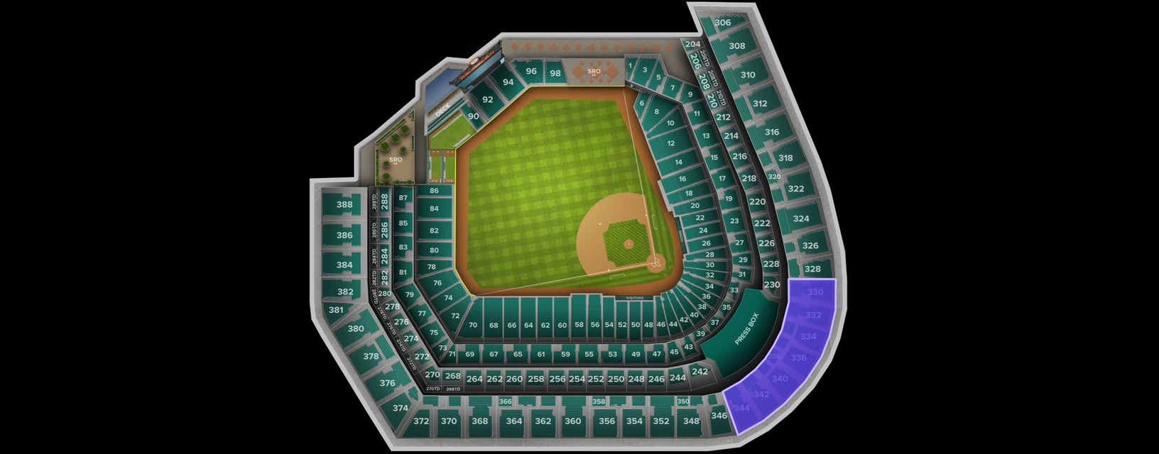 Seat view from Upper Box Home Plate
