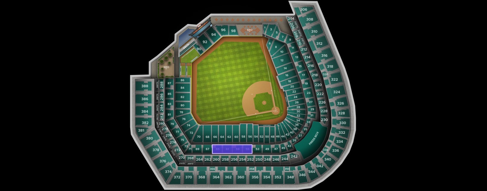 Seat view from Terrace LF Foul Line