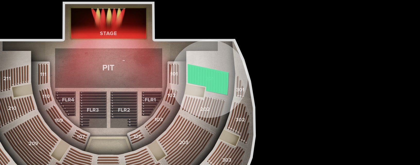 Seat view from Middle