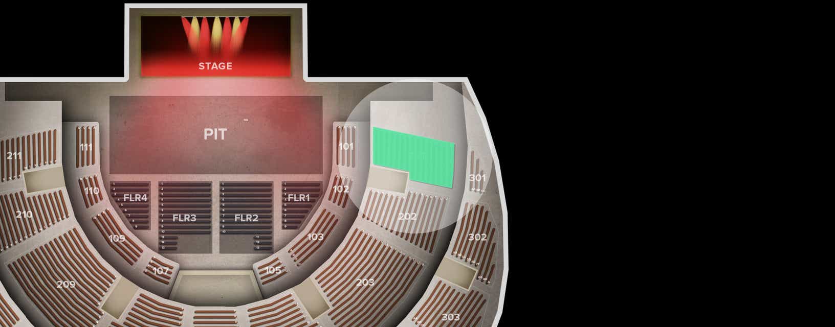 Seat view from Middle