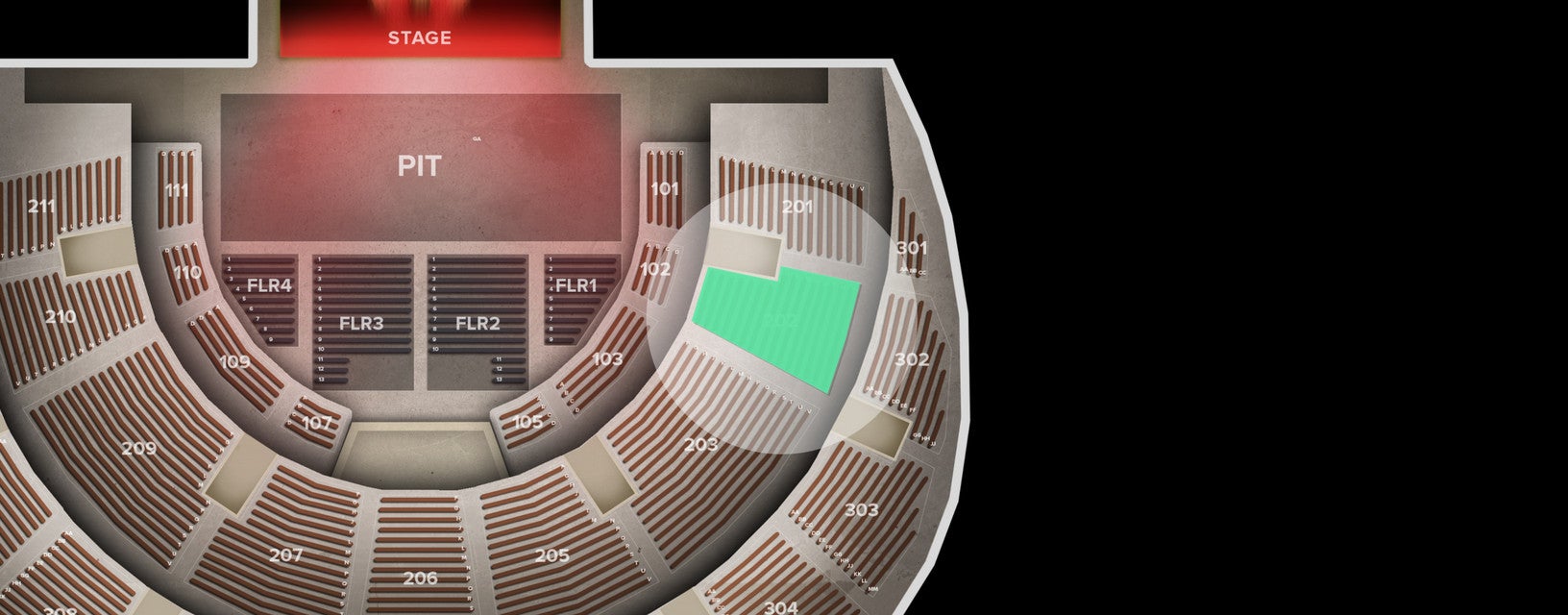 Seat view from Middle