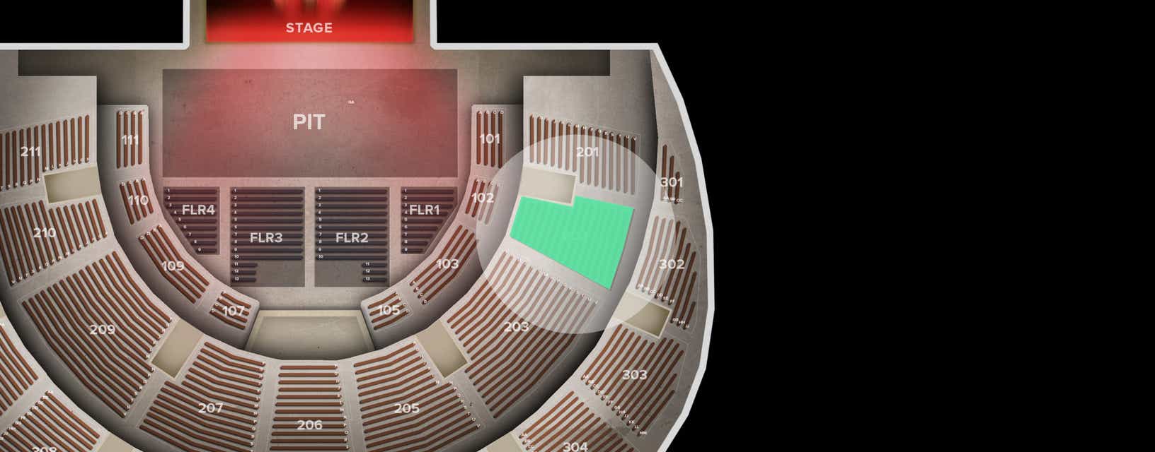 Seat view from Middle