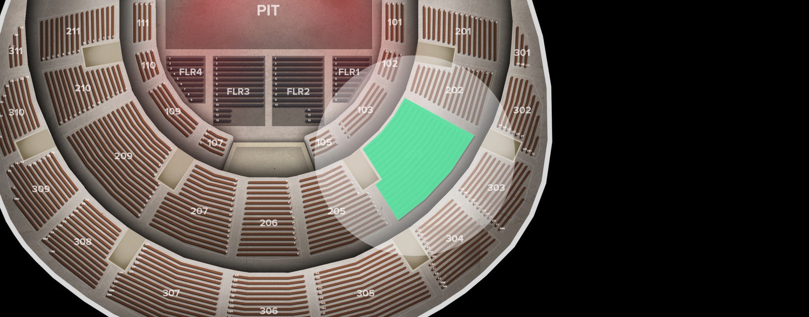 Seat view from Middle