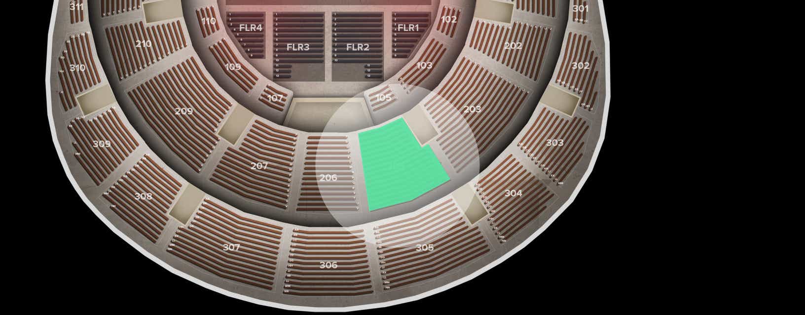 Seat view from Middle