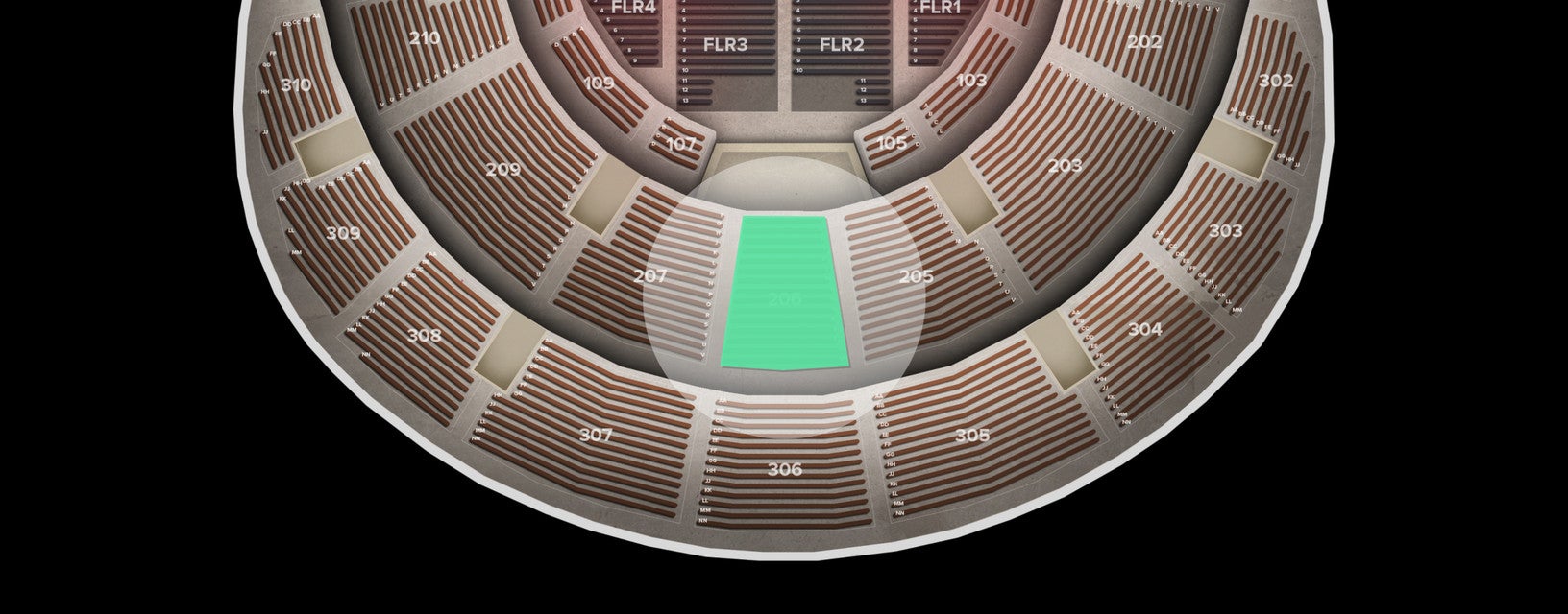 Seat view from Middle