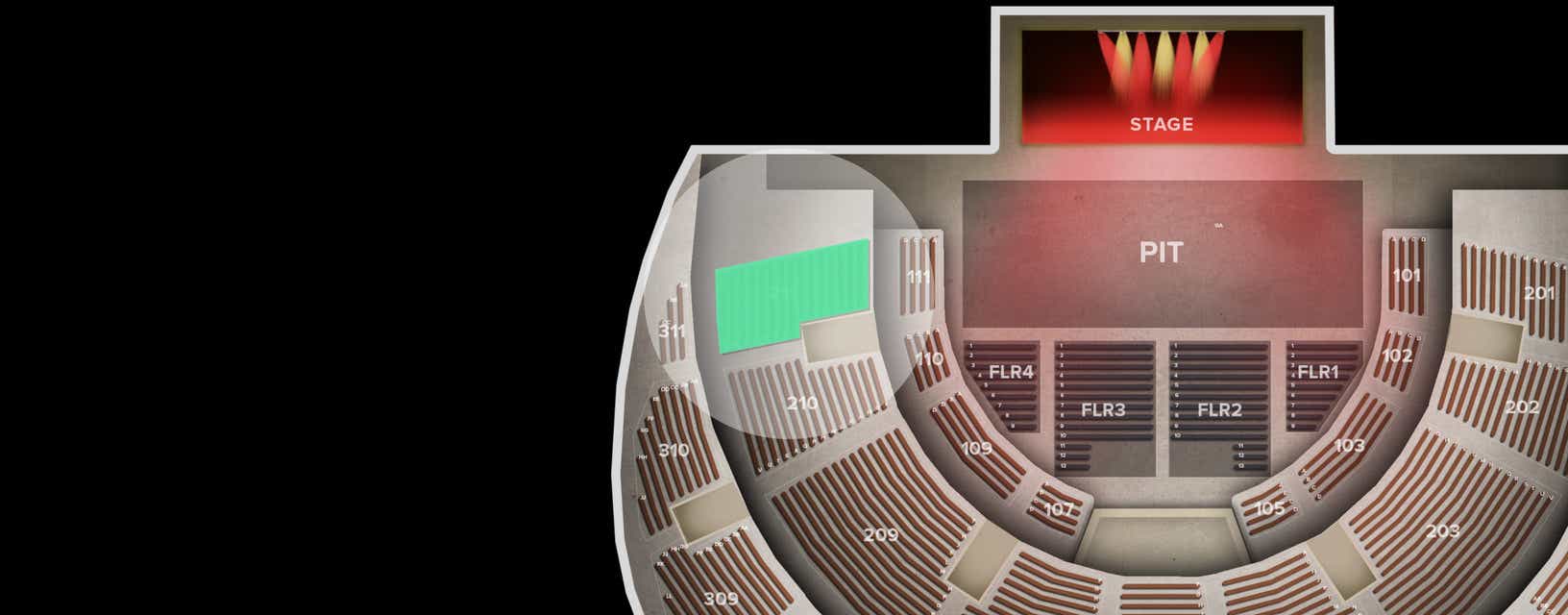 Seat view from Middle